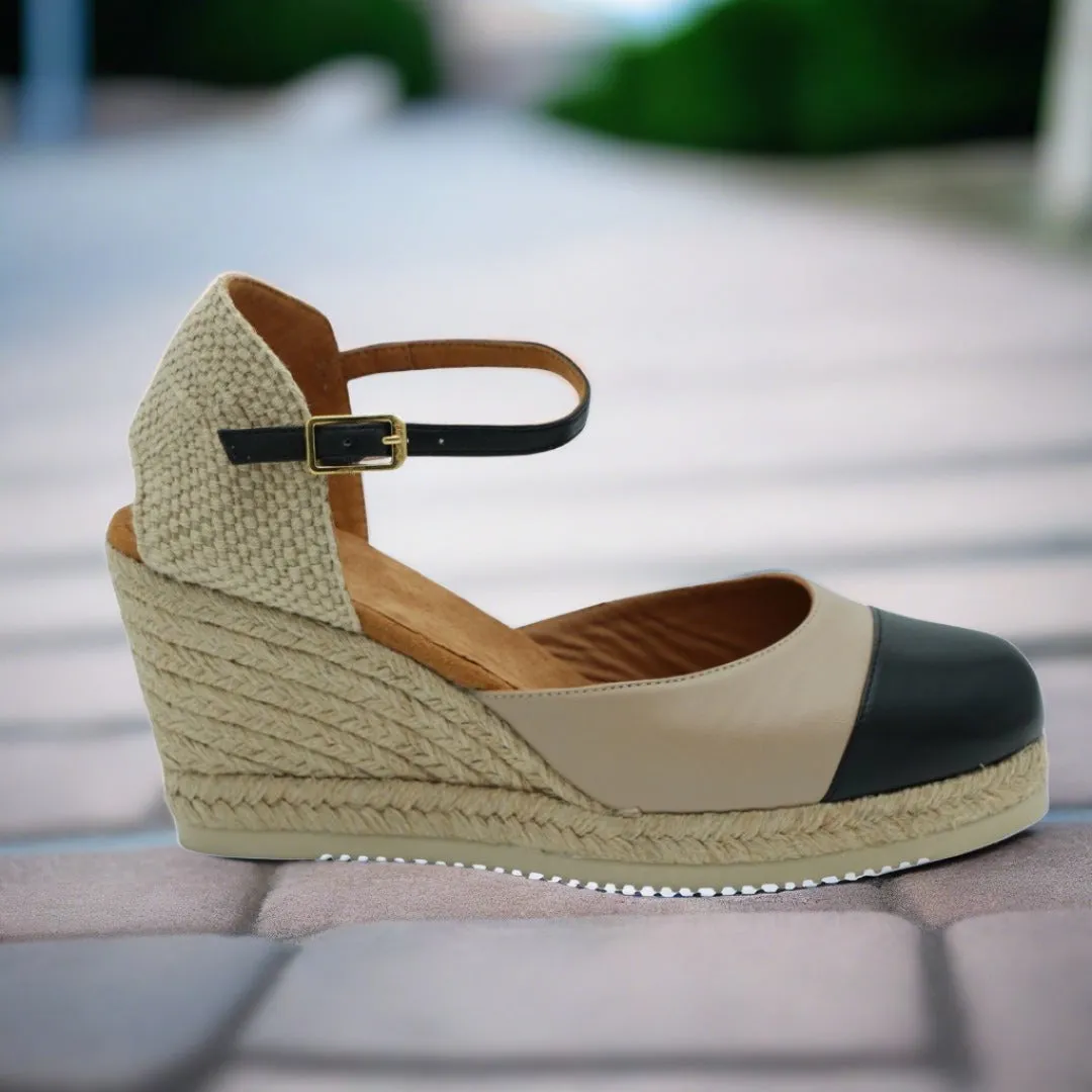 UNISA  Camel and Black Espadrille CAVA