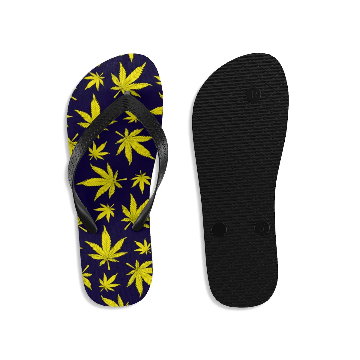 Unisex Flip-Flops cannabis flowers