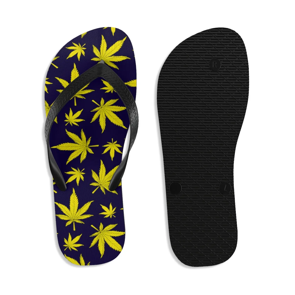 Unisex Flip-Flops cannabis flowers