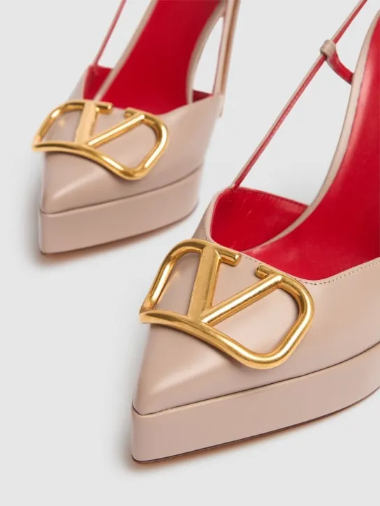 Valentino Garavani   120mm Vlogo leather pumps 