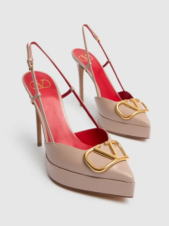 Valentino Garavani   120mm Vlogo leather pumps 