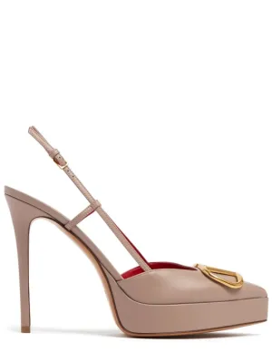 Valentino Garavani   120mm Vlogo leather pumps 