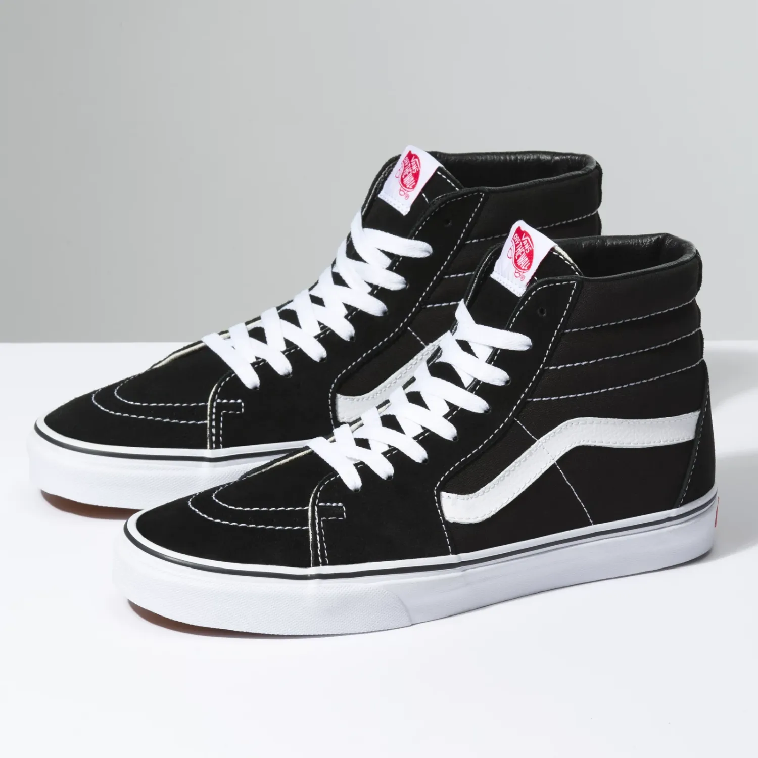 Vans Sk8-Hi Black/Black/White - Men's Skate Shoes