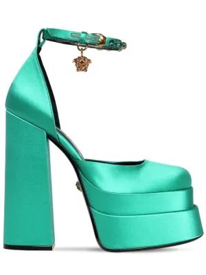 Versace   155mm Platform satin pumps 