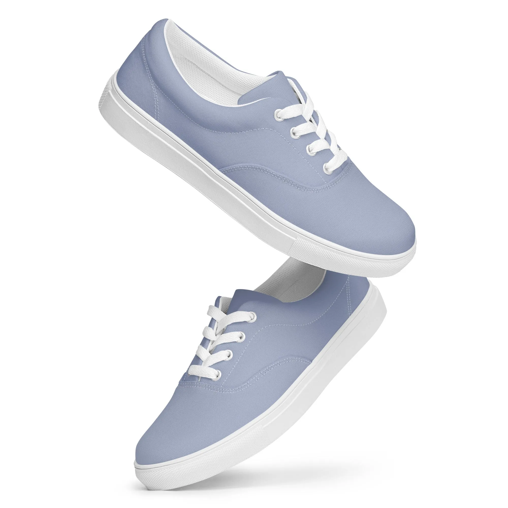 Women’s Blue lace-up canvas shoes