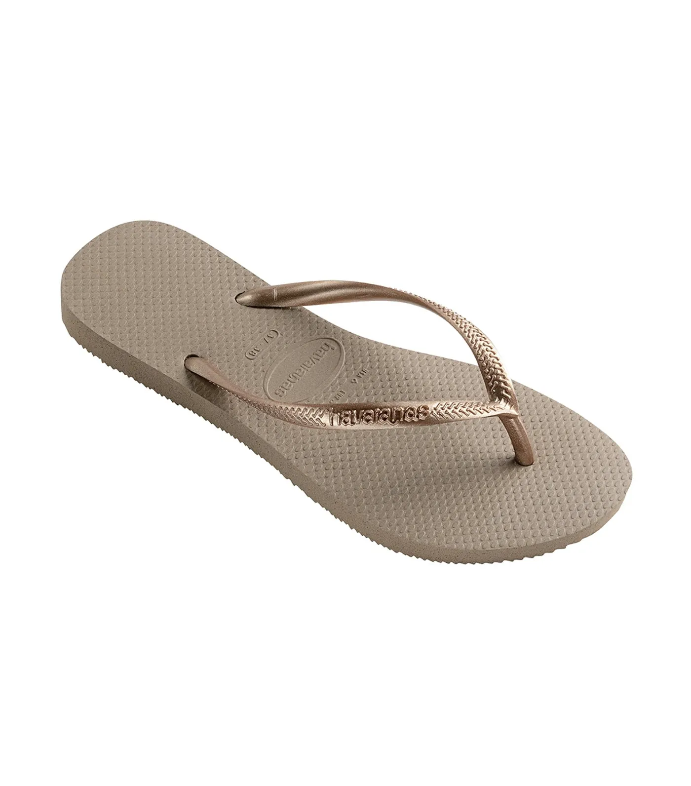 Women's Slim Flip Flops - Rose Gold