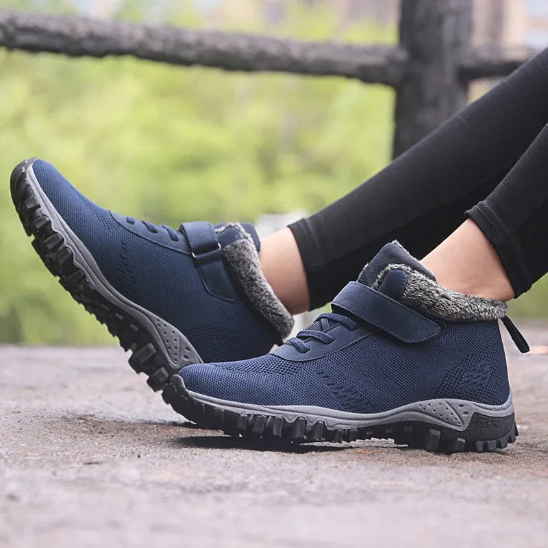 Women's villi suede thermal non-slip fashion platform sneakers