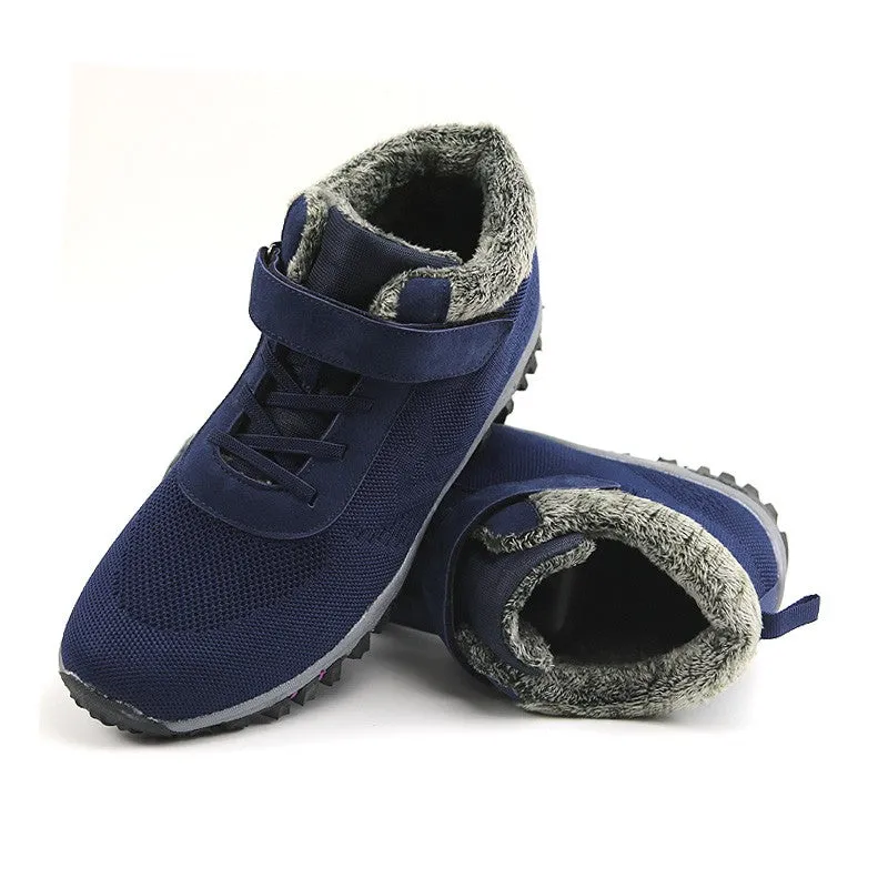 Women's villi suede thermal non-slip fashion platform sneakers