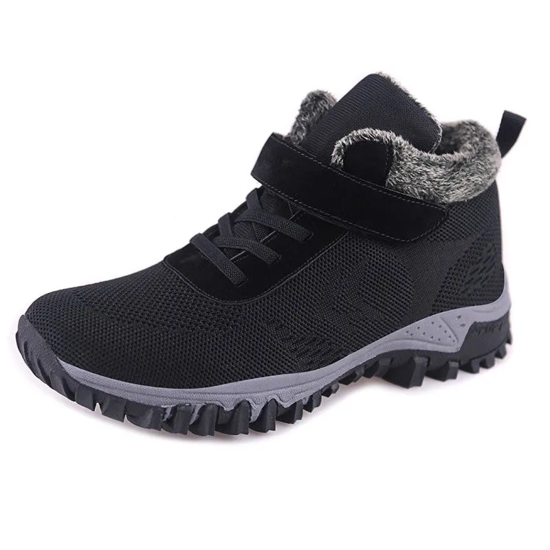 Women's villi suede thermal non-slip fashion platform sneakers