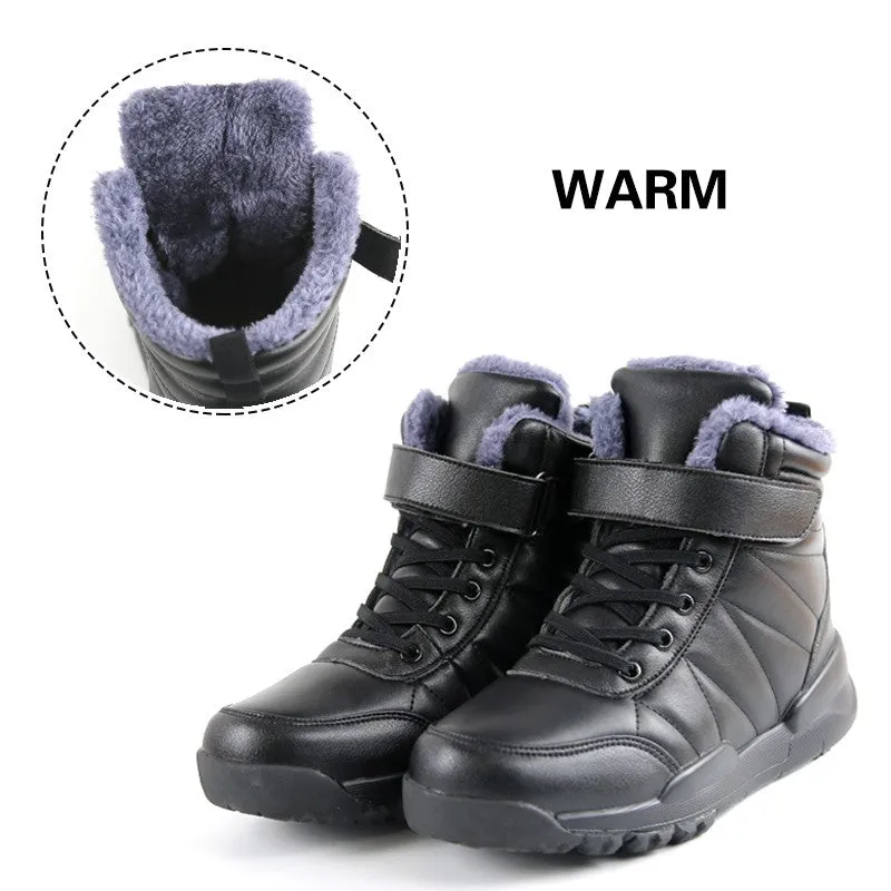 Women's winter thermal velvet pretty cute trendsetter high top anti-skid leisure boots