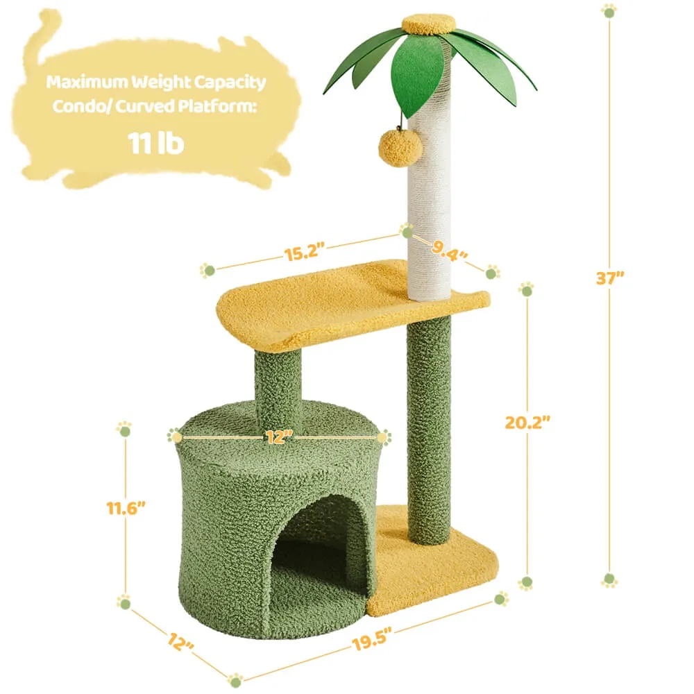 Yaheetech 37″ Tall Coconut Palm Cat Tree